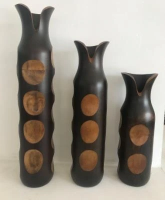Wooden Bottle Cut Neck Circle Dgn 5x24